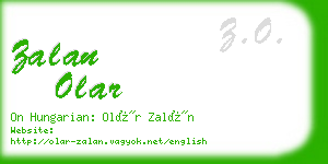 zalan olar business card